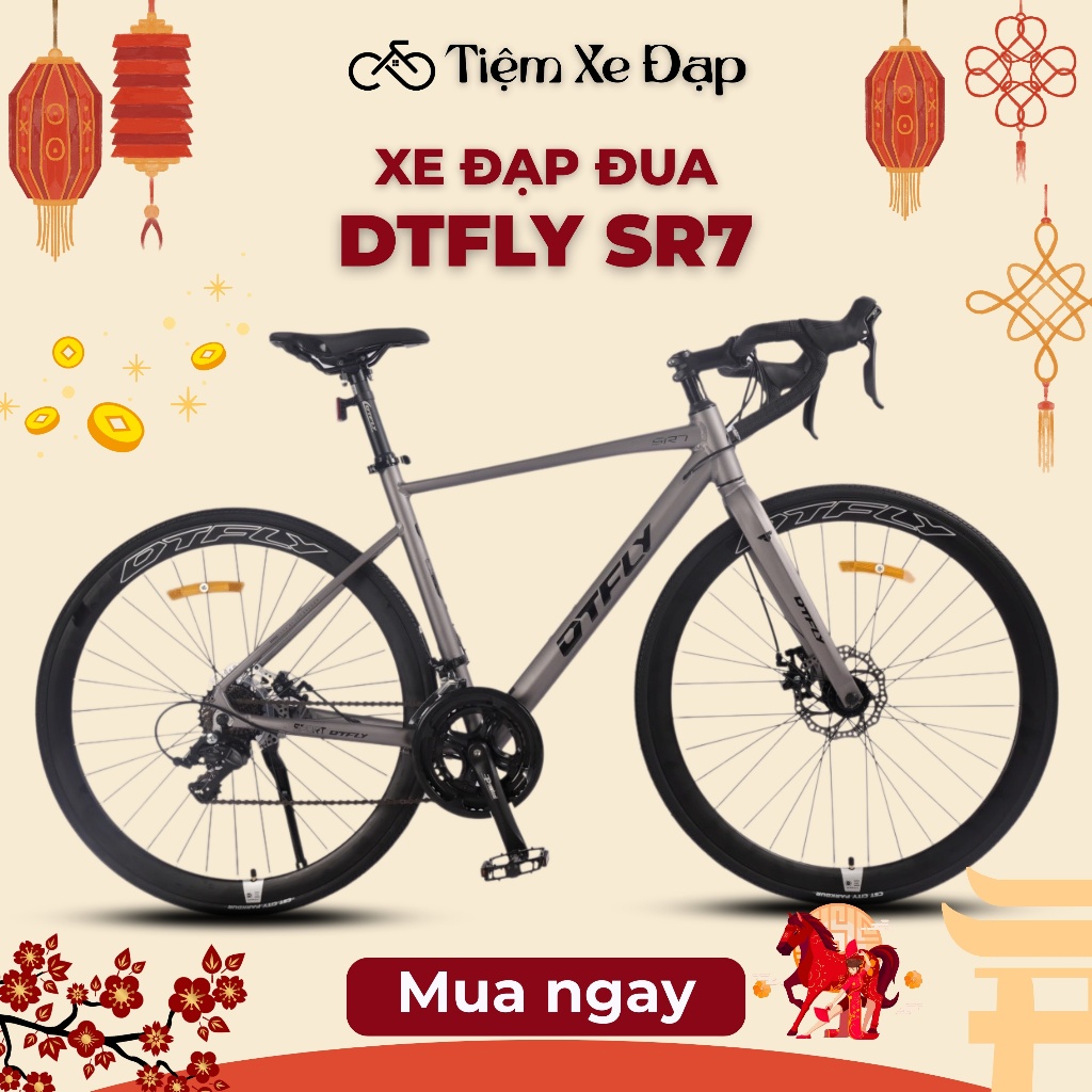 Xe đạp đua DTFLY SR7, Khung Nhôm 6061, Tay Đề Lắc SENSAH R7 | Xe Đạp DTFLY Việt Nam