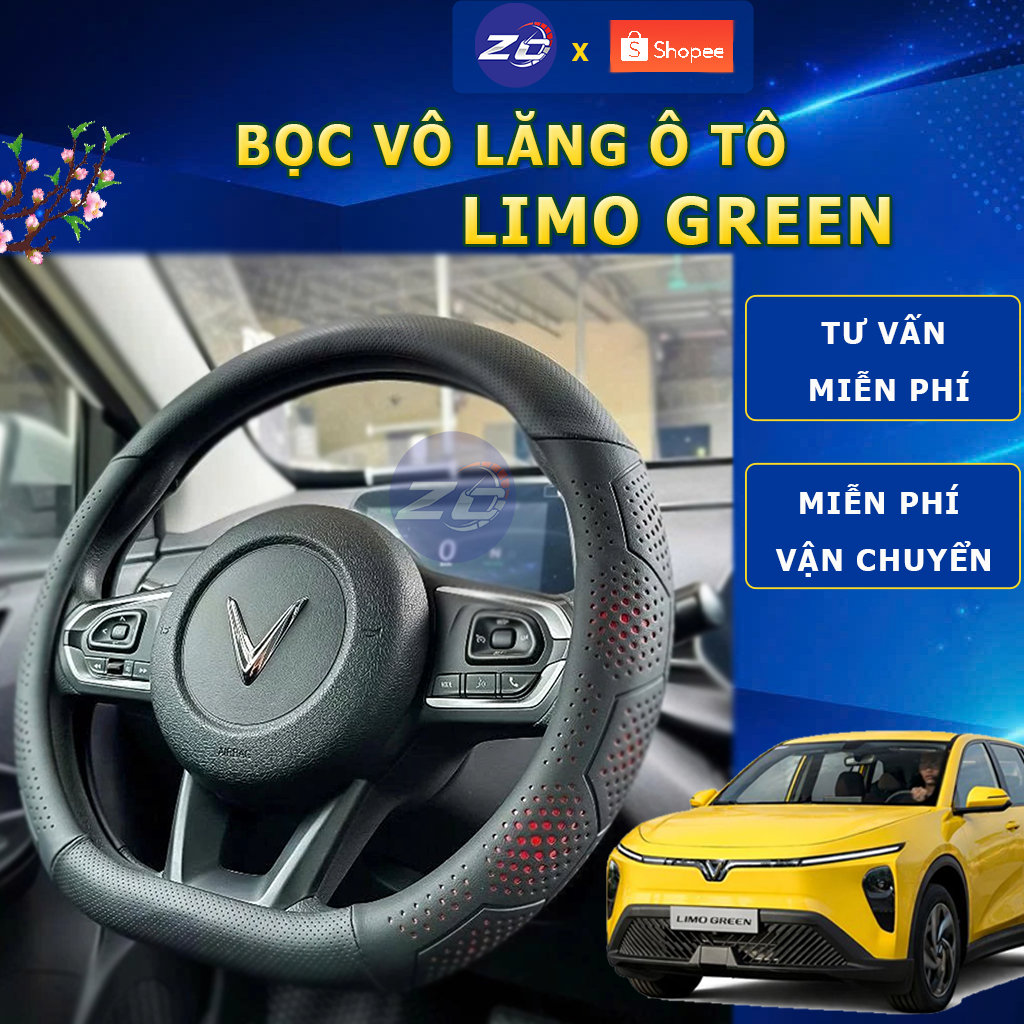 Bọc vô lăng ô tô VINFAST LIMO GREEN da nappa