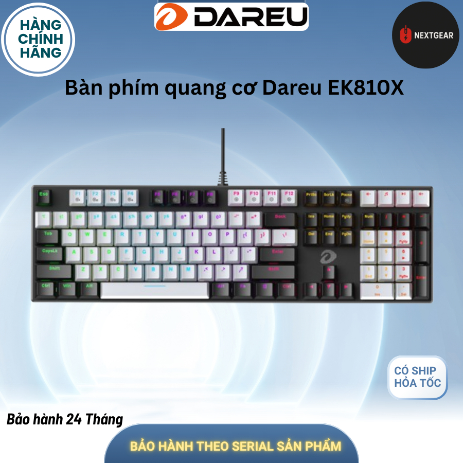 BÀN PHÍM CƠ DAREU EK810X – OPTICAL SWITCH, CHỐNG NƯỚC TUYỆT ĐỐI - CHÍNH HÃNG/ NEXTGEAR
