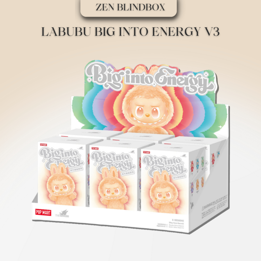 [CHÍNH HÃNG] Full Set LABUBU V3 Big Into Energy Pop Mart Bộ Móc Khóa Gấu Bông LABUBU Ver 3