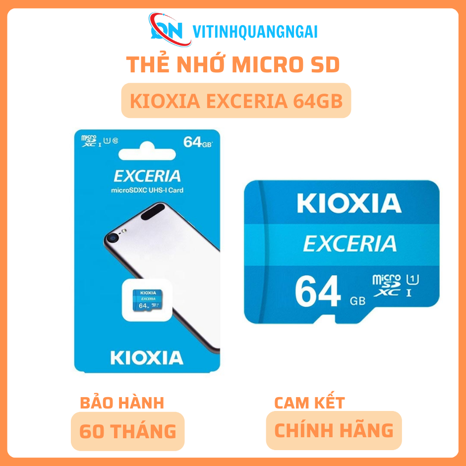 Thẻ nhớ 64GB microSD Kioxia 64GB Exceria C10 U1 LMEX1L064GG4 (100MB/s)