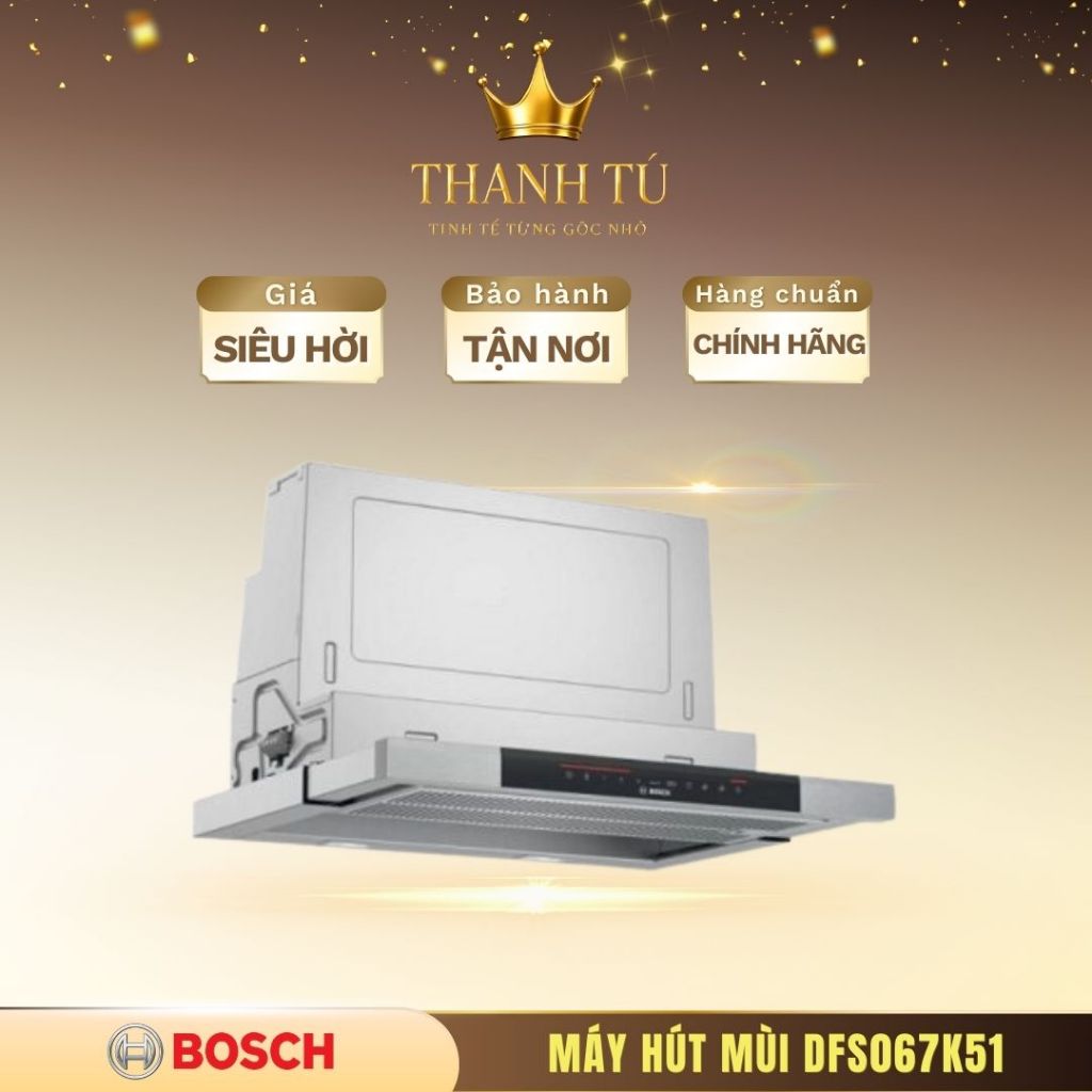 Hút Mùi Âm Tủ Bosch DFS067K51 Serie 8 – 60 cm, Công Suất Mạnh Mẽ