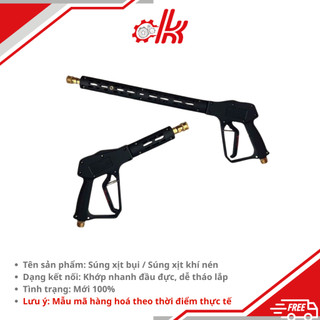 Súng xịt rửa xe ren 22,SÚNG HƠI XỊT KHÔ ĐẦU NỐI NHANH