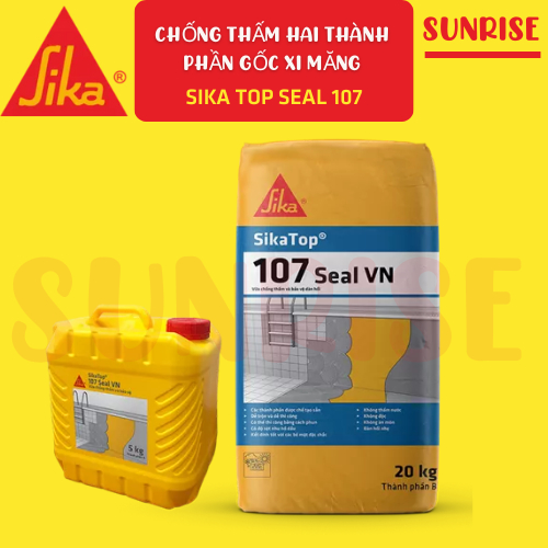 Sika Topseal 107 chống thấm hai thành phần gốc xi măng, phù hợp dùng cho nhà vệ sinh, bể nước, sàn m