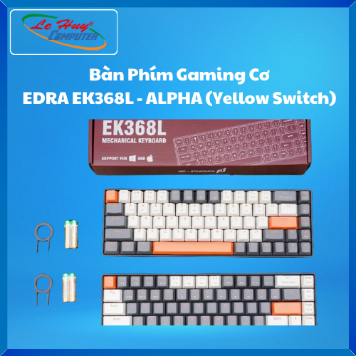 Bàn Phím Máy Tính Gaming Cơ EDRA EK368L - ALPHA (Yellow Switch) - Hàng Chính Hãng