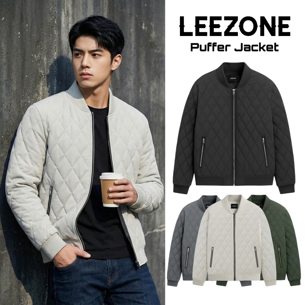 Áo khoác Gió CHẦN BÔNG nam LeeZone Cao Cấp | Gió Chần Trám Ngoài Túi Khoá