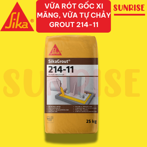 Sika Grout 214-11 Vữa Rót Không Co Ngót - Vữa Đổ Cổ Ống Vữa Tự Chảy, Chống Thấm NVS