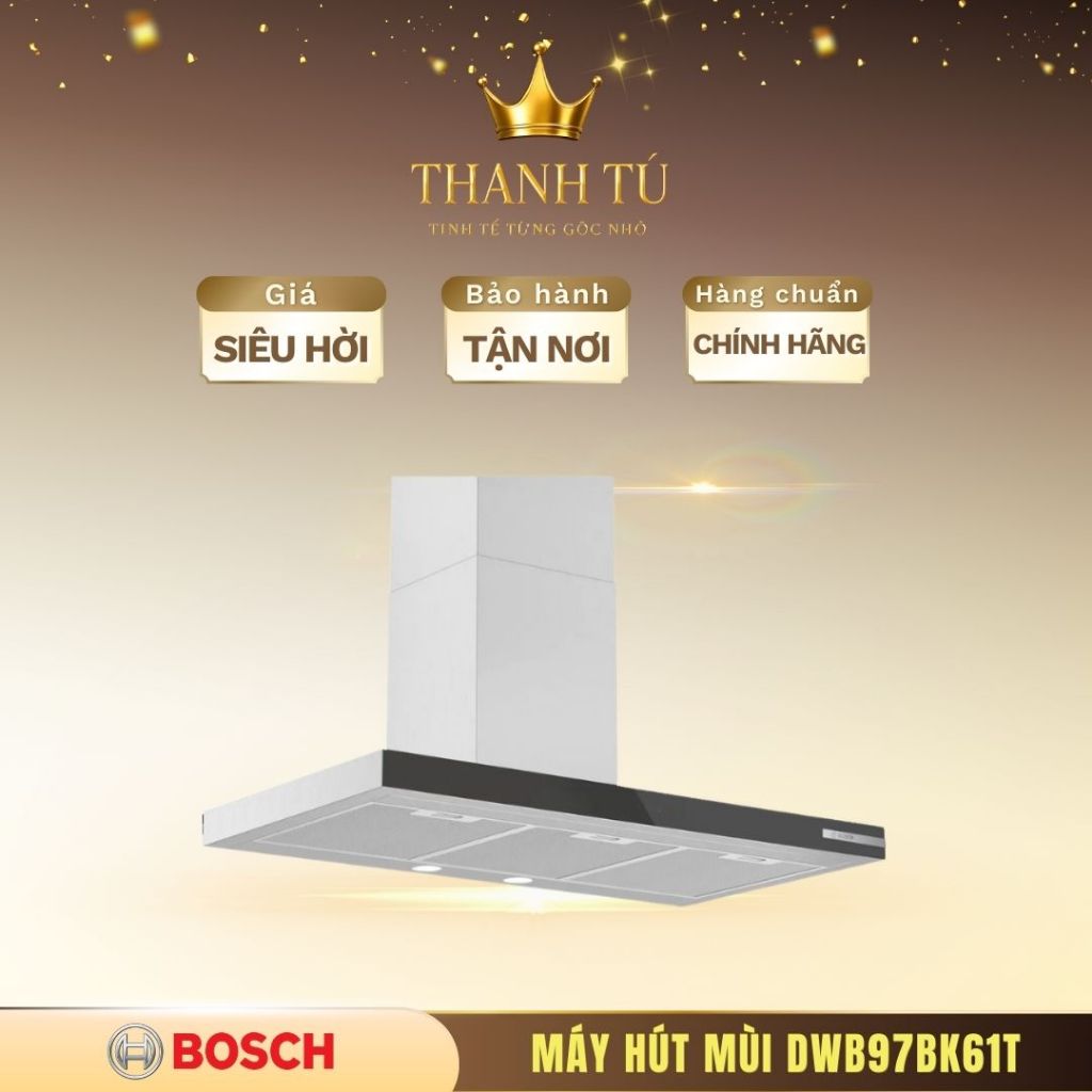 Hút Mùi Chữ T Bosch DWB97BK61T Serie 4 – 90 cm, Công Suất Mạnh Mẽ