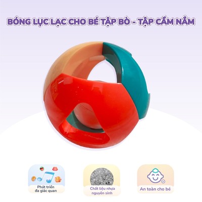 Bóng lục lạc cho bé tập bò - tập cầm nắm ToysHouse HE0142