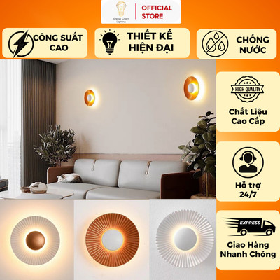 Đèn Tường Tròn DT-2305 Energy Green Lightingn Phát Sáng - Thân Nhôm Chống Nước - Decor Phòng Khách - Ngủ - Ánh Sáng Vàng
