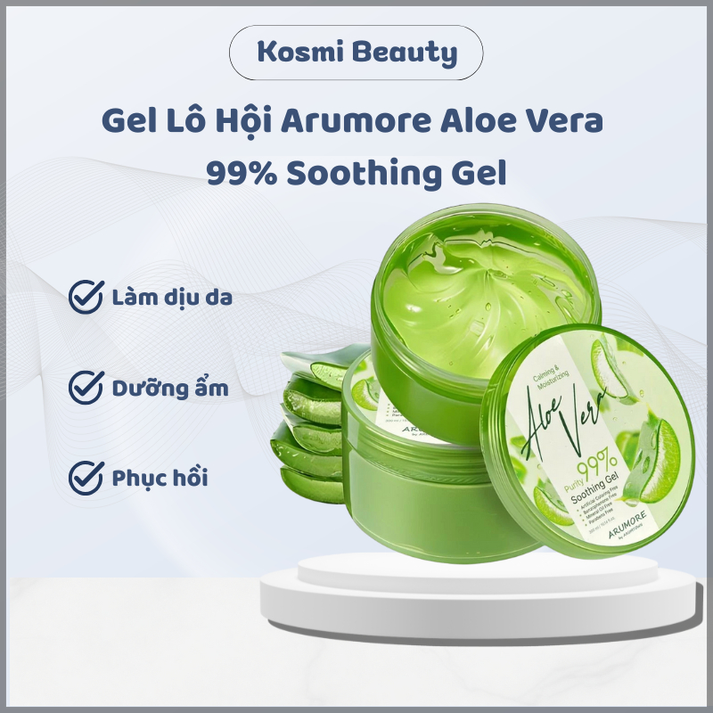 Gel lô hội Arumore gel lô hội dưỡng da đa năng Arumore Aloe Vera Smoothing Gel 300ml - Kosmi Beauty