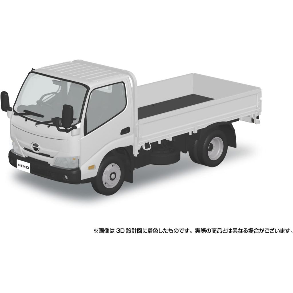 AOSHIMA Rakupura Snap Kit No.23-WE Hino Dutro Flatbed (White) 1/32 Scale
