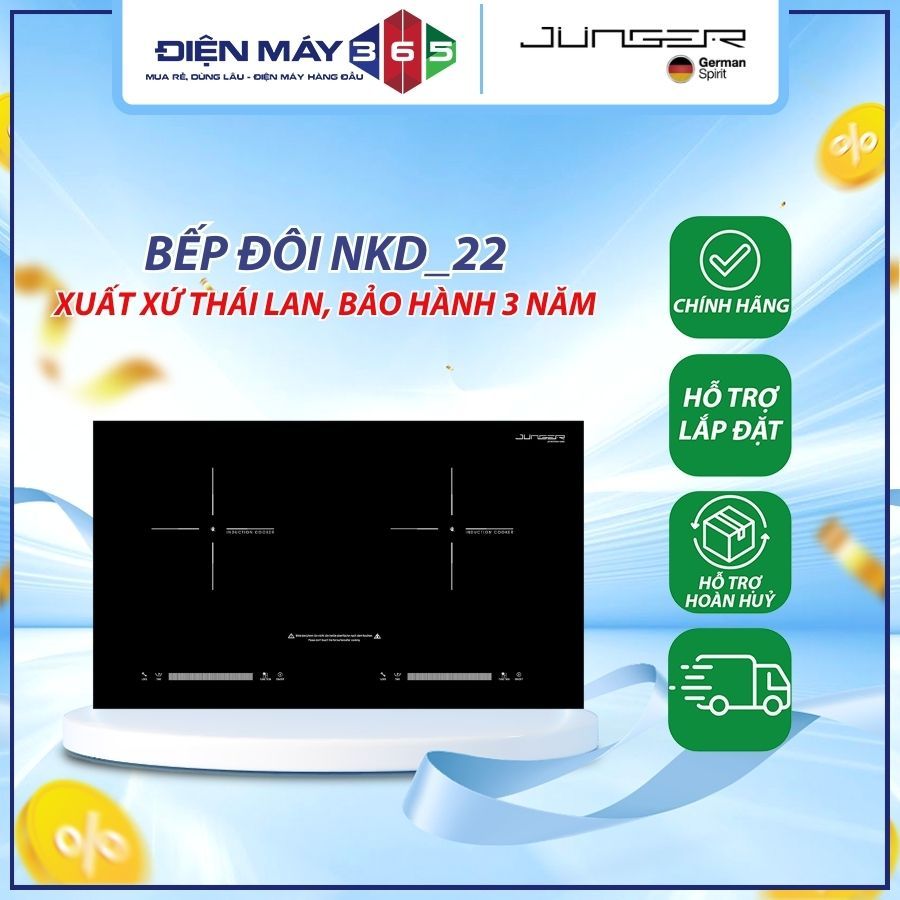 Bếp từ đôi Junger NKD-22+, Chức Năng Chống Chàn, Nhập Thái Lan