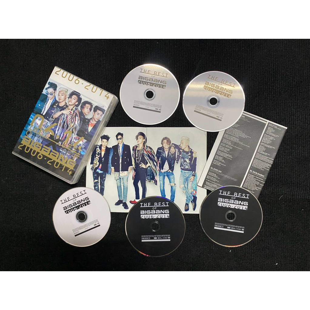bigbang album The best of Bigbang 2006 2014 đã khui seal, gồm 3 CD 2 DVD và mini photobook như hình