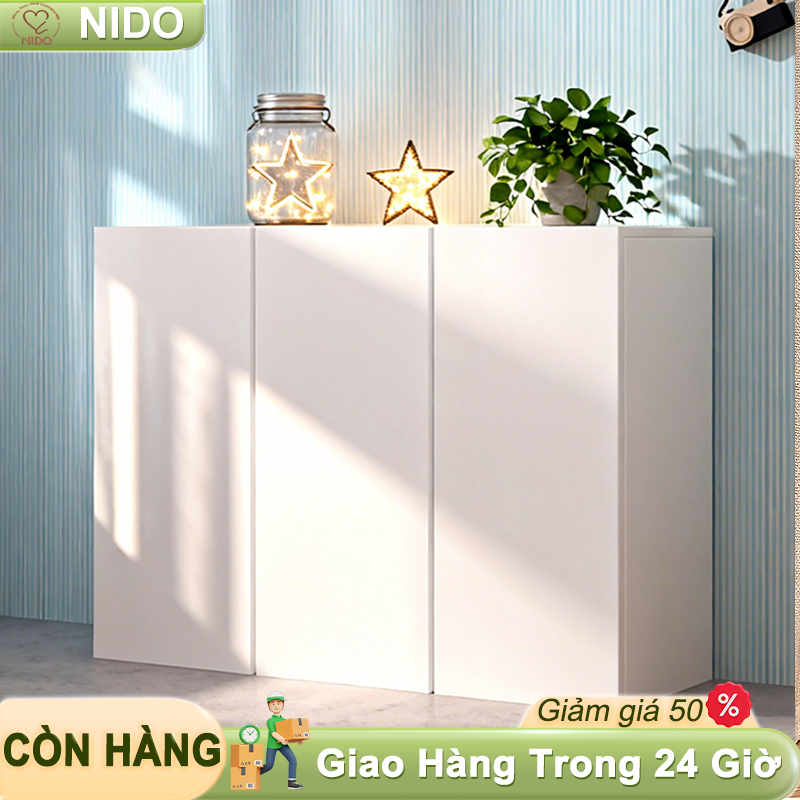 Nido Tủ Buffet Đa Năng Cao Cấp Tủ Gỗ MDF Chống Thấm Dung Lượng Lớn Thiết Kế Phù Hợp Làm Tủ Bếp