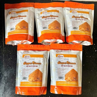 SỈ 5KG BỘT PHÔ MAI SUPPER CHEESE MÀU VÀNG VỊ MẶN NGỌT ĐẬM ĐÀ (gói 1kg)