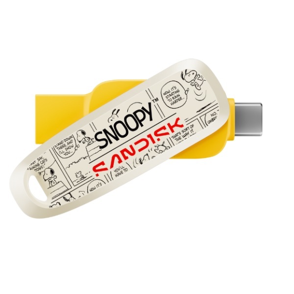 USB 64GB Sandisk Snoopy cổng USB và Type-C
