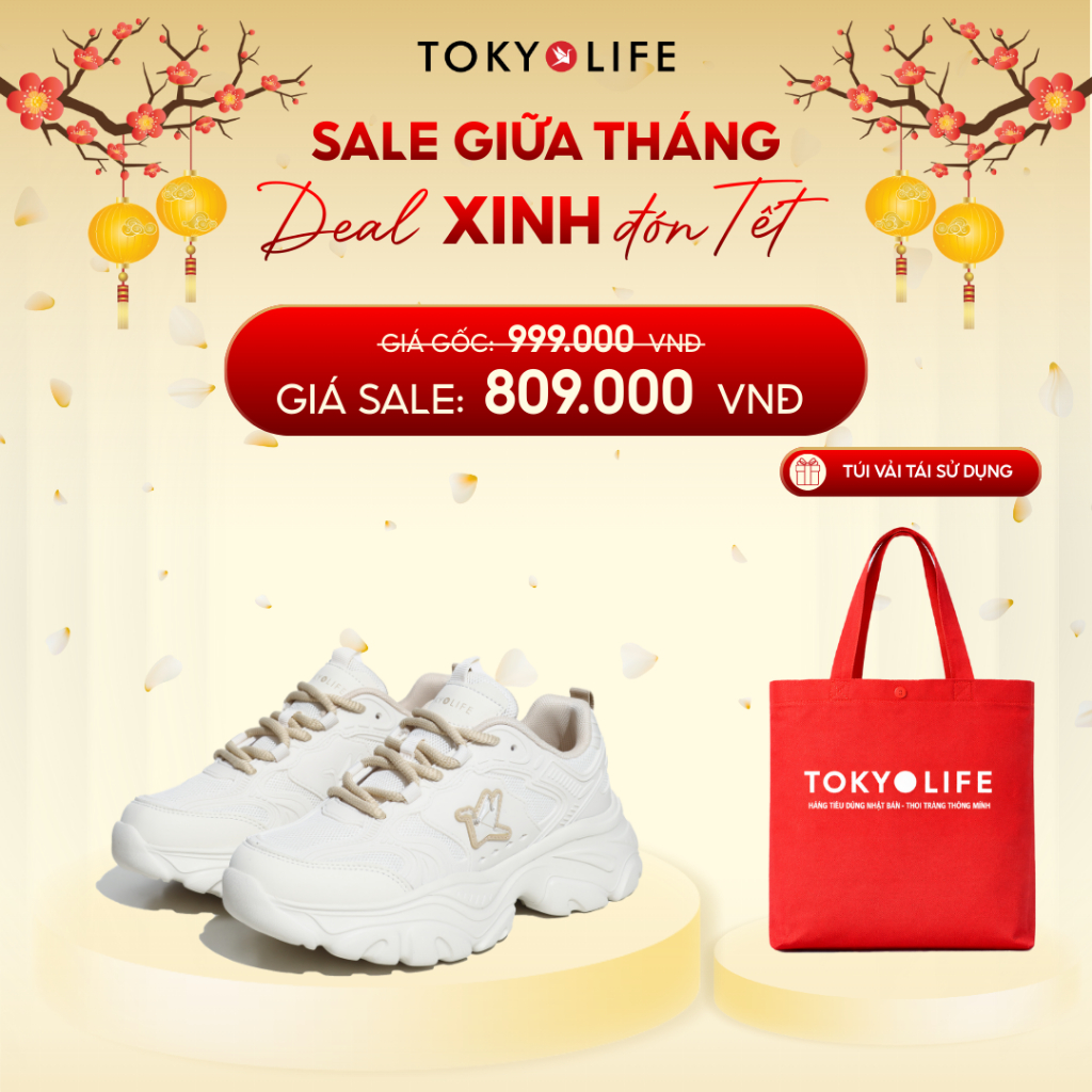 Giày Thể Thao Nữ Đế Cao Êm Chân Thoáng Khí Kiểu Dáng Năng Động Trẻ Trung  40005317 - TOKYOLIFE