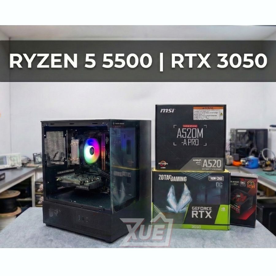 Bộ Máy Tính PC Gaming AMD Ryzen 5 5500 - VGA RTX 3050 6GB | Chơi Game, Livesream, Đồ Họa | RAM 16GB 