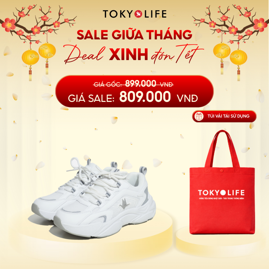 Giày Thể Thao Nữ Đế Cao Êm Chân Thoáng Khí Kiểu Dáng Năng Động 40005319 - TOKYOLIFE