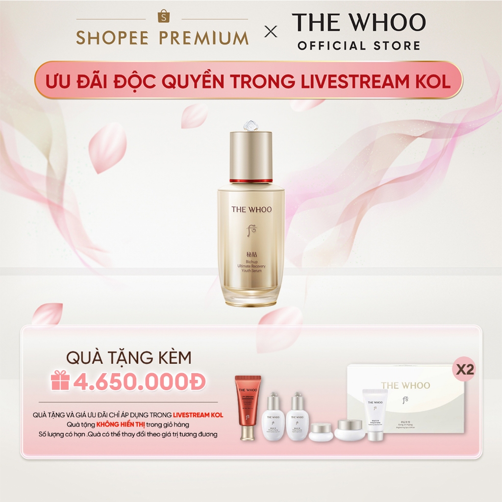 KOL x Whoo x Tinh chất tự sinh chống lão hóa thế hệ thứ 4 THE WHOO Bichup Ultimate Recovery Youth Se