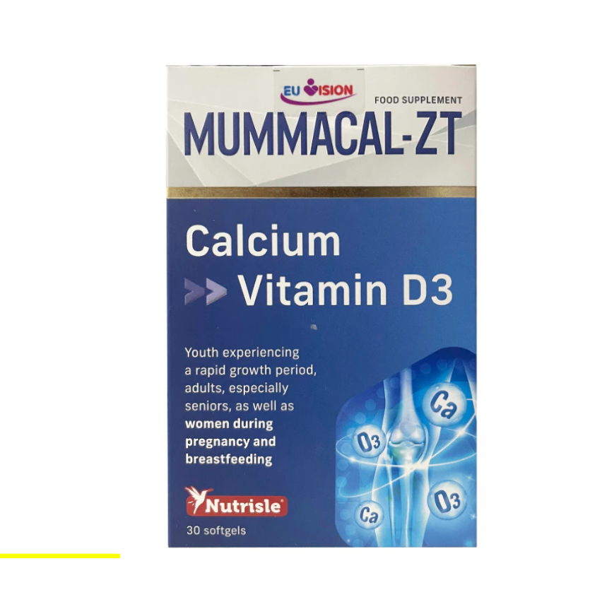MummaCal-ZT (hộp XANH) - Bổ sung Canxi, Vitamin D3, tăng hấp thu Canxi, giúp xương chắc khỏe
