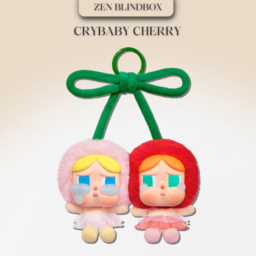 [CHÍNH HÃNG] CRYBABY Cherry Móc Khóa Gấu Bông CRYBABY Cherry Chính Hãng