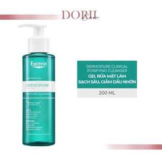 Eucerin sữa rửa mặt dạng gel dành cho da nhờn mụn proacne cleansing gel 200ml