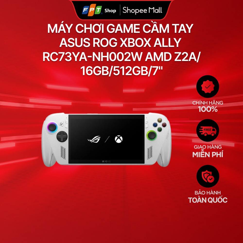 [Chỉ GH tận nơi] Máy chơi game cầm tay Asus ROG Xbox Ally RC73YA-NH002W AMD Z2A/16GB/512GB/7" Touch 120Hz/Win11