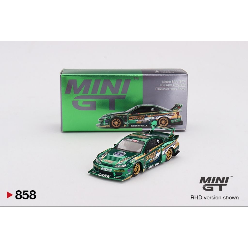 [XESAMSET]mô hình xe Mini GT Nissan LB-Super Silhouette S15 Silvia LBWK 2024 Fausto Racing.