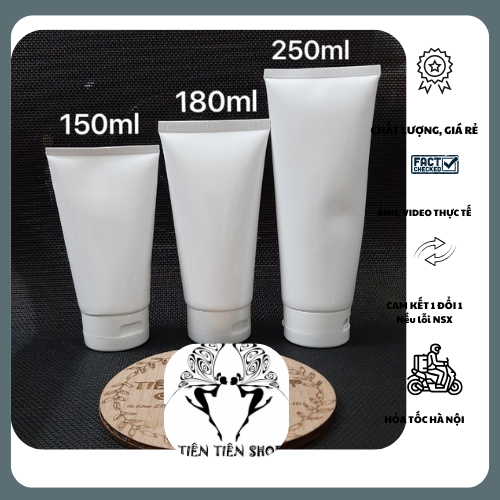 Tuýp nhựa trắng đục size to chọn size tientienshop