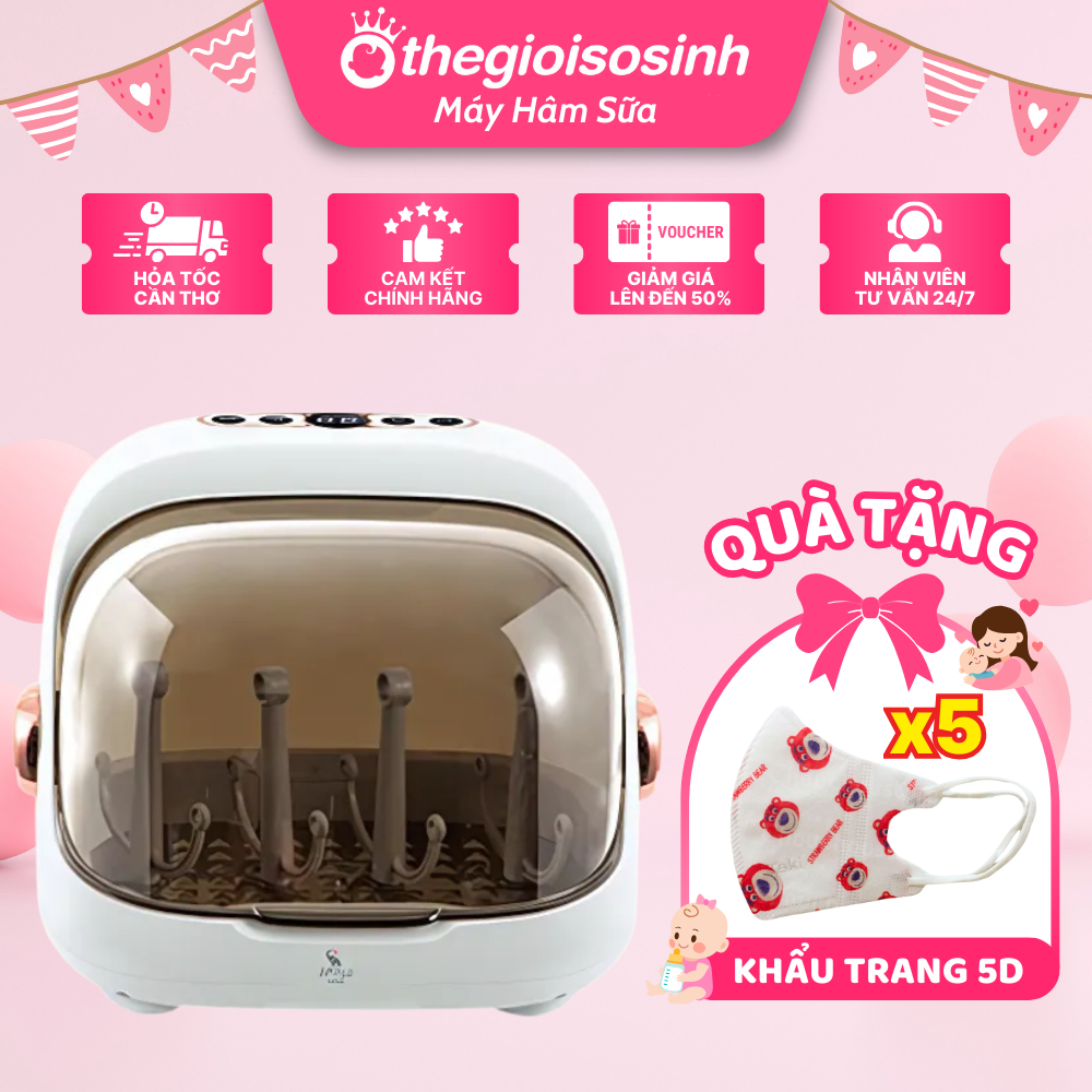 [✨DEAL SIÊU HỜI - Mẫu Mới] Máy Úp Bình Sữa, Tiệt Trùng Và Sấy Khô Tia UVC Moaz Bebe MB044 Chính Hãng