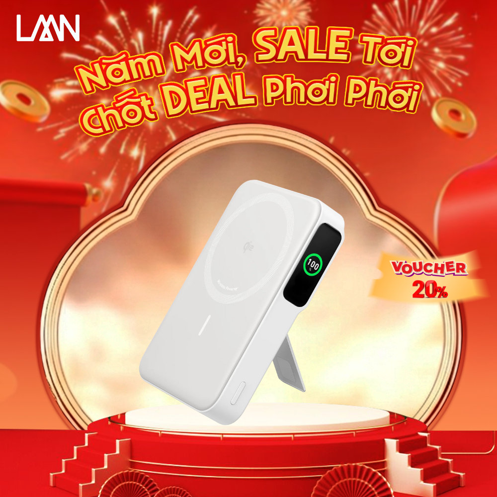 Sạc dự phòng không dây từ tính Anker Maggo 10K mAh 27W - 1 cổng USB-C - A1654