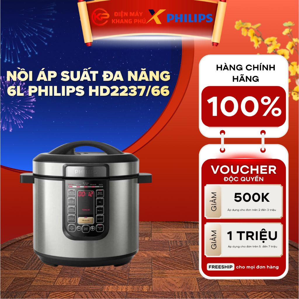 Nồi áp suất đa năng 6L Philips HD2237/66