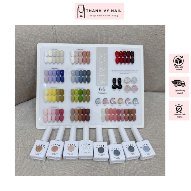 Sơn gel XINGME lẻ 66 màu , sơn gel đục, sơn thạch, sơn nhũ, sơn mắt mèo