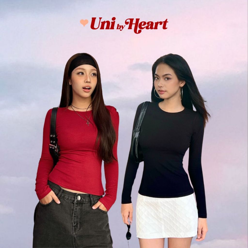 Áo thun dài tay nữ dáng ôm Cathy Top giữ nhiệt, tay xỏ ngón - Uni By Heart