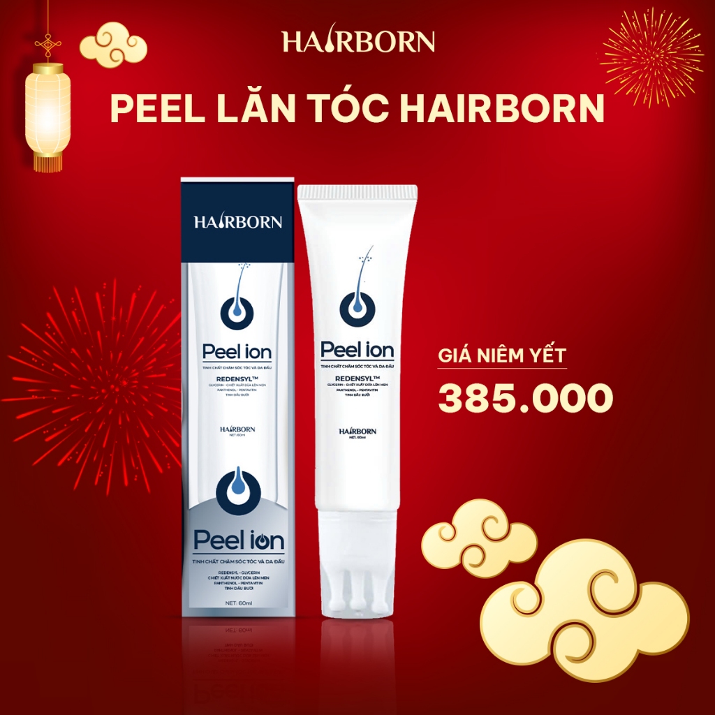 Peel Mọc Tóc Hairborn, Tinh chất hỗ trợ mọc tóc Công Nghệ Ion Nano 2 chiều Peel Ion Hairborn 60ml