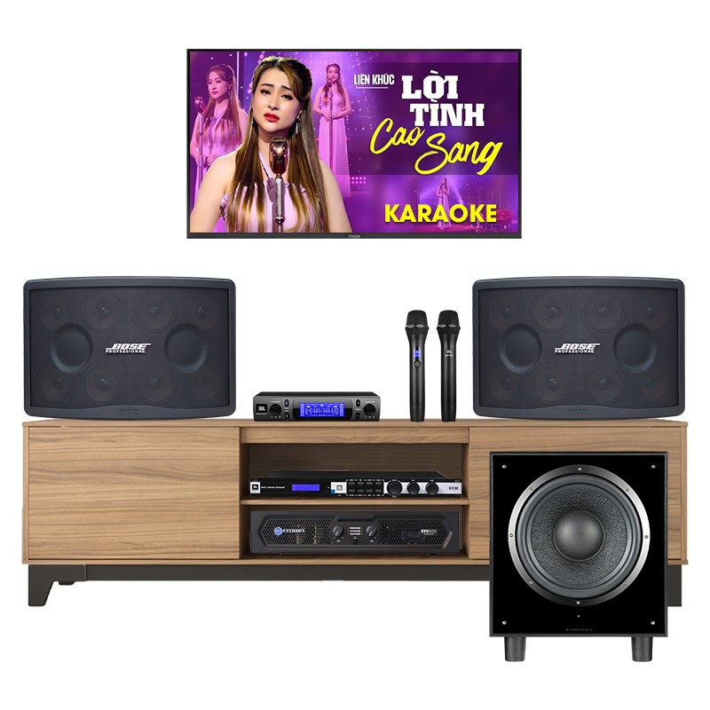 Dàn Karaoke Bose KHD62 (Bose 802 Seri V, Crown KVS500, JBL KX180A, VM300, Wharfedale SW12)