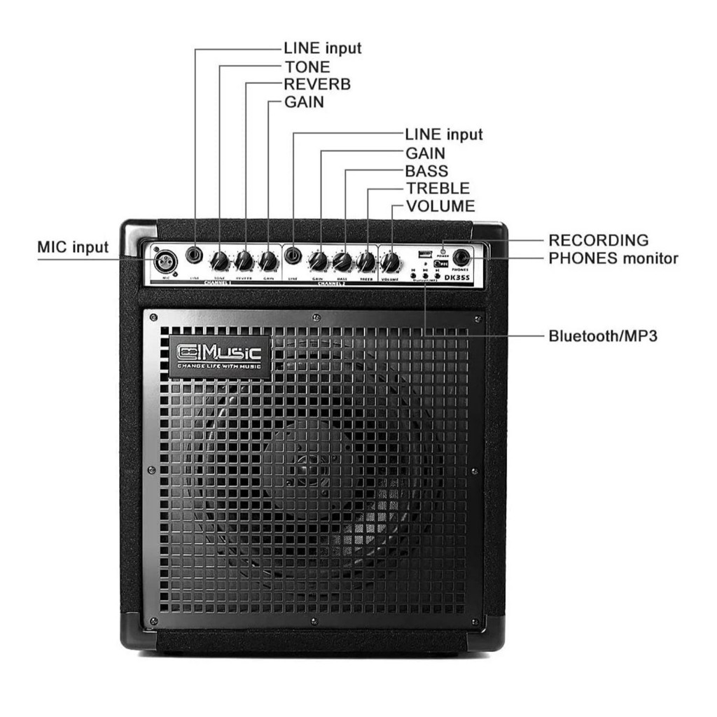 Amplifier Cool Music DK-35S 50W/ Amply Trống điện tử/ Amply đa năng