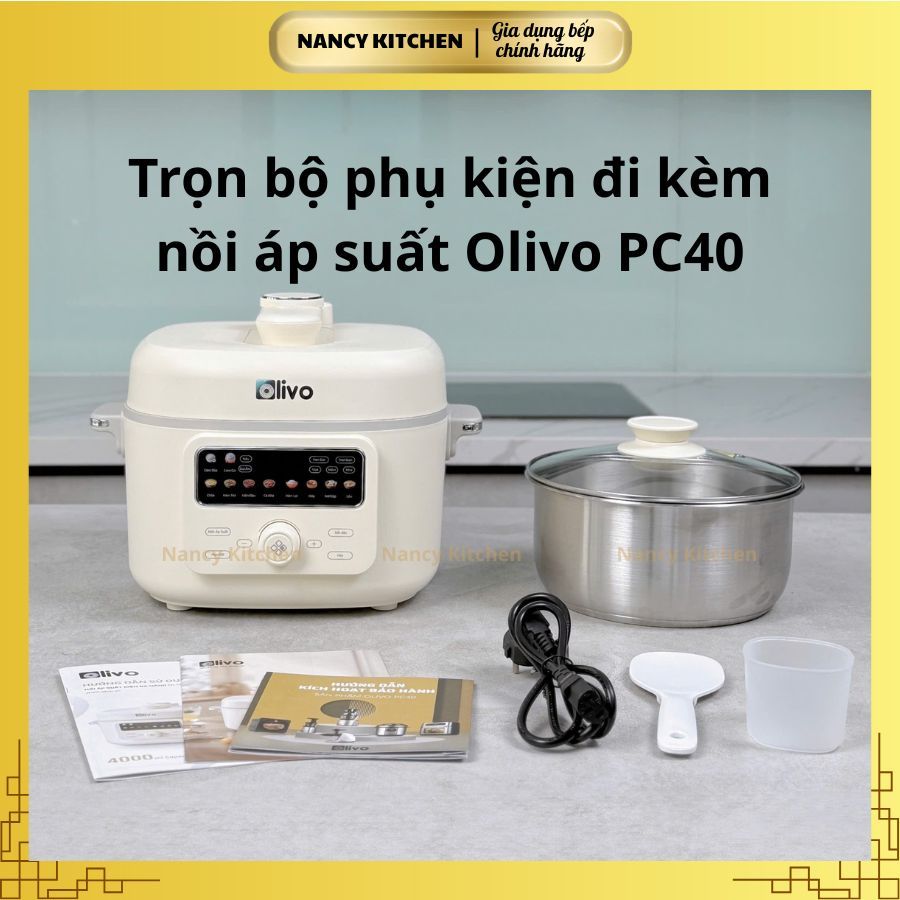 [Tặng không bán] Phụ kiện tặng kèm khi mua nồi áp suất Olivo PC40 hoặc nồi áp suất PC60