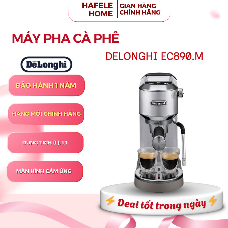 Máy Pha Cà Phê Espresso DeLonghi Dedica Duo EC890.M – Cold Brew - Cảm Ứng -Thiết Kế Ý - EEH