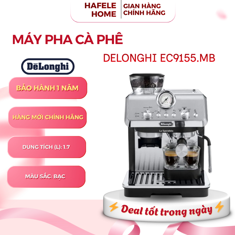 Máy Pha Cà Phê Espresso DeLonghi La Specialista Arte EC9155.MB – 8 Mức Độ Xay - 3 Mức Nhiệt - EEH