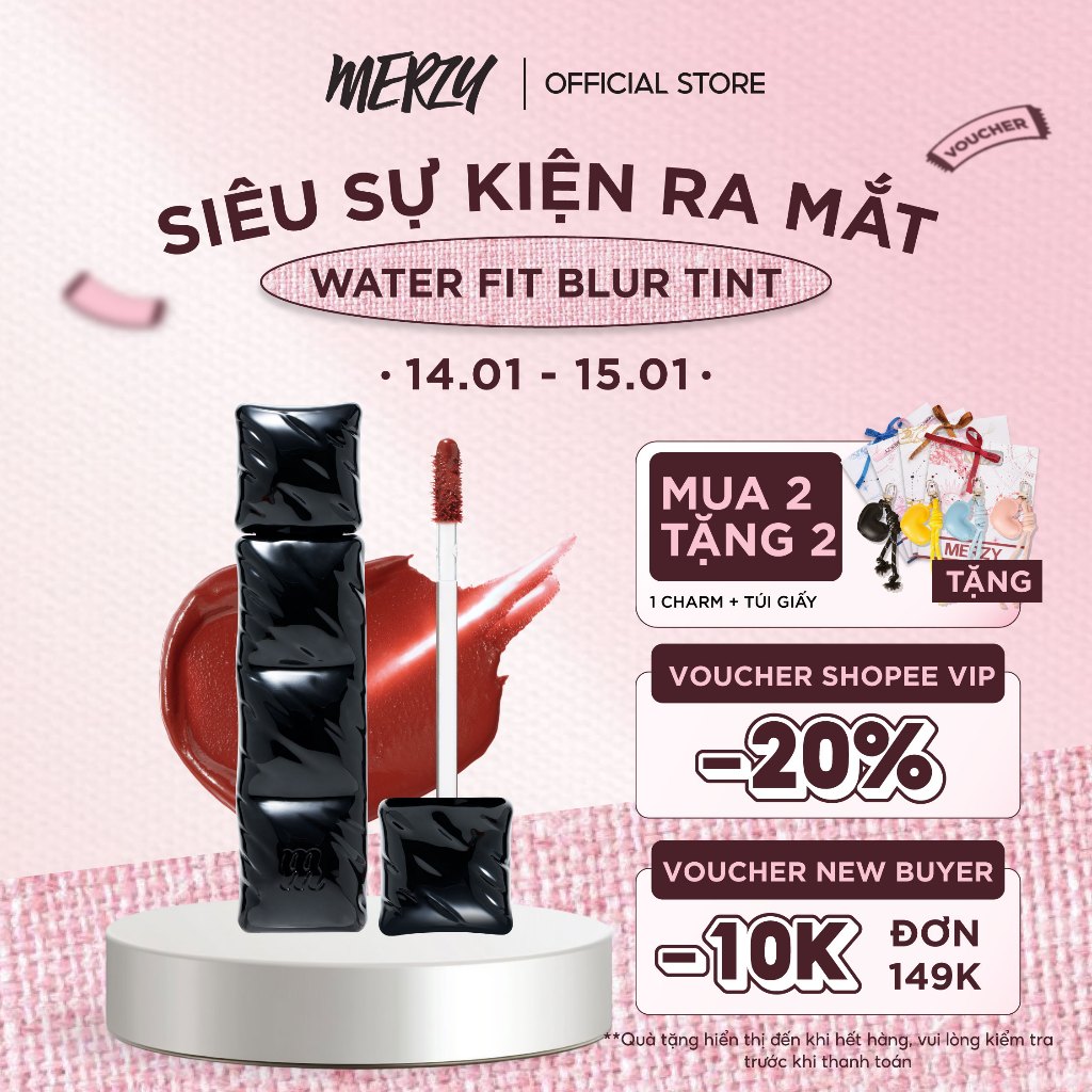 [V6 PUFFER/ V6 BLUE DREAM] Son Kem Lì Merzy The First Velvet Tint 3.8g