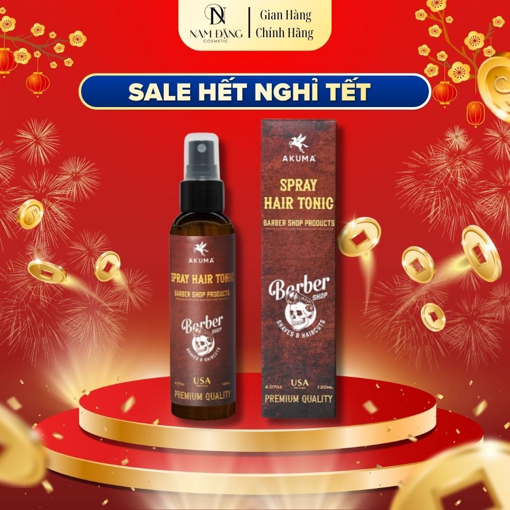 Xịt tạo phồng tóc AKUMA SPRAY HAIR TONIC tạo độ phồng tự nhiên, không gây bết và nặng tóc