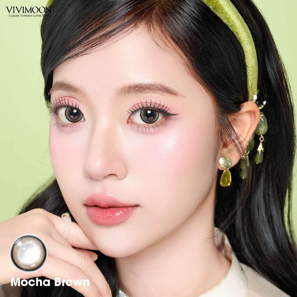 01 Chiếc Kính áp tròng VIVIMOON lens khóa ẩm 1 ngày màu nâu Mocha Brown (Giá 1 bên mắt, x2 để đặt 1 đôi) | BigBuy360 - bigbuy360.vn