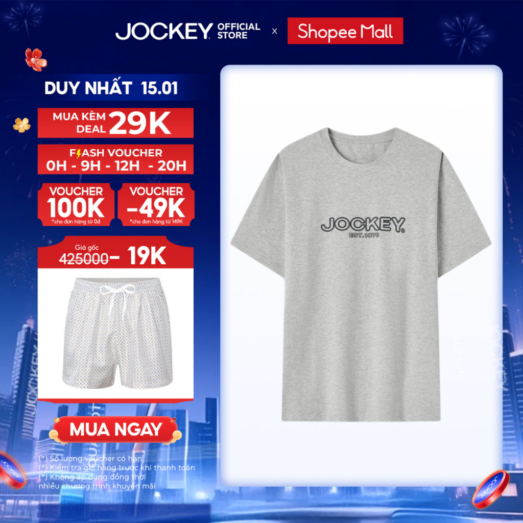 [NEW ARRIVAL] Áo T-shirt nam Jockey cotton USA - J4077