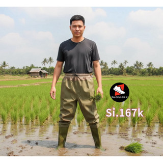 Ủng Quần Cao Su 2 Lớp Vải Đế Đỏ Trường Sơn - Size 36-43 - Chống Nước, Lội Bùn, Làm Vườn - Nam & Nữ