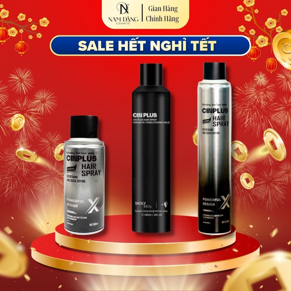 Gôm xịt tóc SICILY CINPLUS giữ nếp tạo kiểu nam nữ 300ml