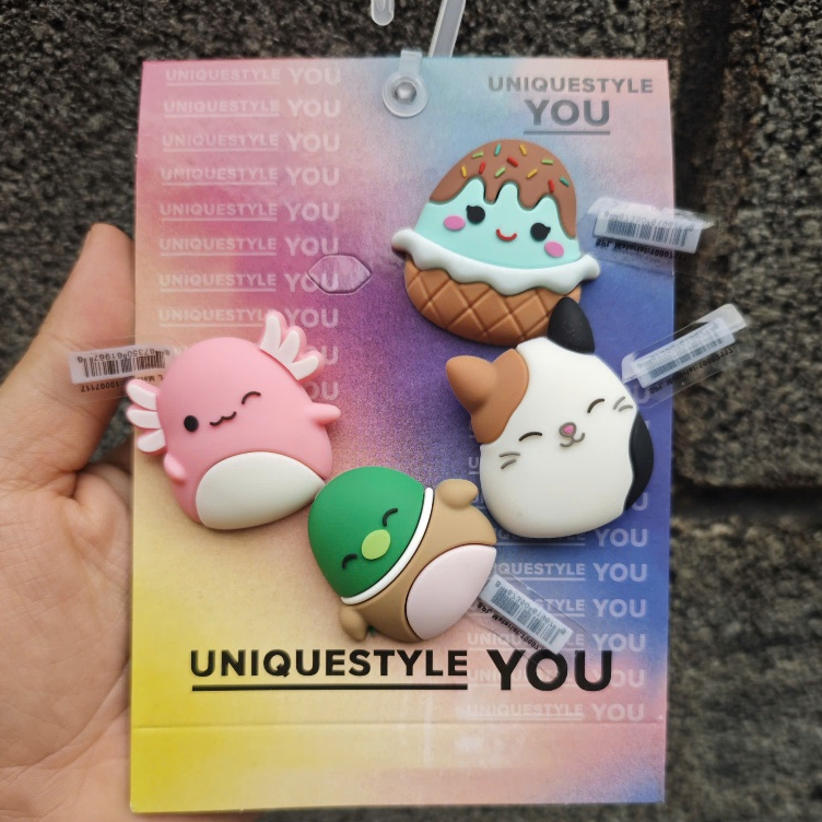 Set charm gắn dép Squi MALLOW, phụ kiện trang trí dép MALLOW