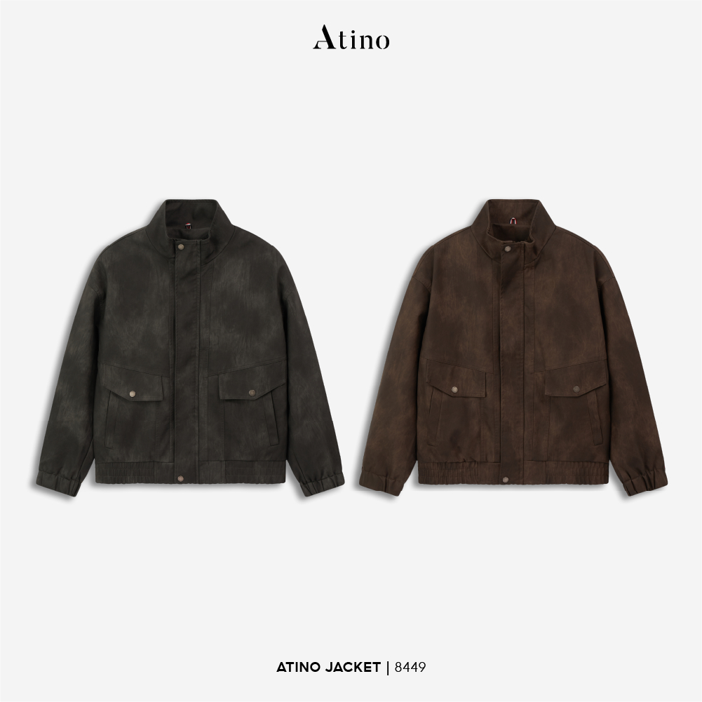 Áo Jacket Da ATINO Da PU Loang Trẻ trung, Streetwear 2.8449